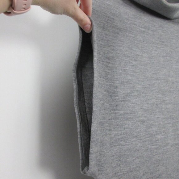 Club Monaco Womens Boxy Sweater Dress Knit Knee Length Grey S Merino Wool 362 - Picture 5 of 9